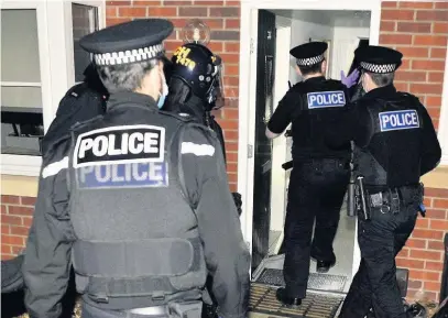  ??  ?? Police raided several addresses