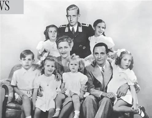  ?? BUNDESARCH­IV FILES ?? Joseph Goebbels, Hitler’s propaganda minister, with his family. Joshua Boyle fought with other Wikipedia editors over using disturbing photos of the children’s bodies after their parents poisoned them near the end of the Second World War