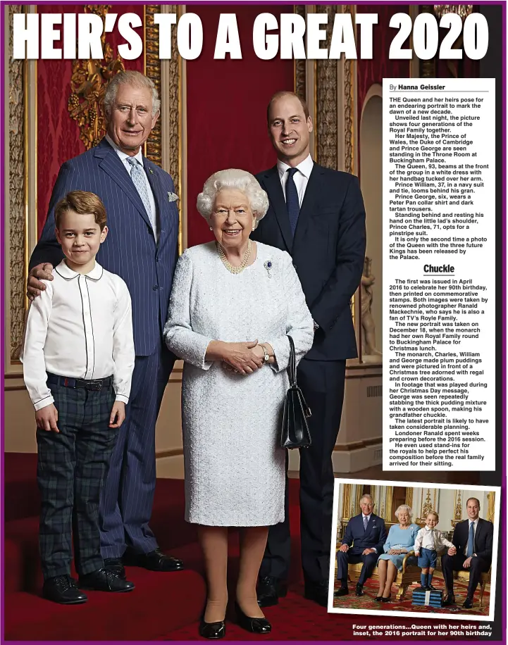 Portrait of the Queen and three future kings released