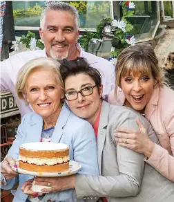  ??  ?? Recipe for success...original stars Mary, Paul, Sue and Mel in 2016