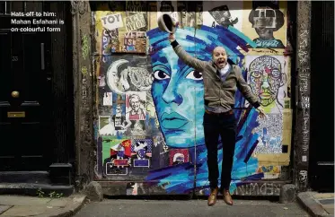  ??  ?? Hats off to him: Mahan Esfahani is on colourful form