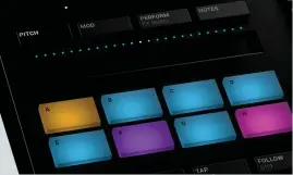  ??  ?? The Smart Strip brings pitch and mod wheel functional­ity to Maschine, and more besides