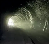  ?? ?? There is light at the end of Shillamill Tunnel, seen here looking towards Tavistock.