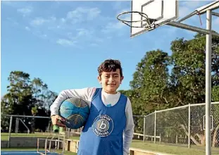  ?? ZIZI SPARKS/STUFF ?? Danny Pick, 8, plans to shoot 63 hoops in 20 minutes as part of Challenge 63, to raise funds for rare Maui dolphins.