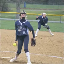  ??  ?? La Plata freshman pitcher Sierra Sanderson struck out four batters in a 9-2 loss to host McDonough in Friday’s SMAC Potomac Division softball contest. Sanderson also had a double at the plate in the game.