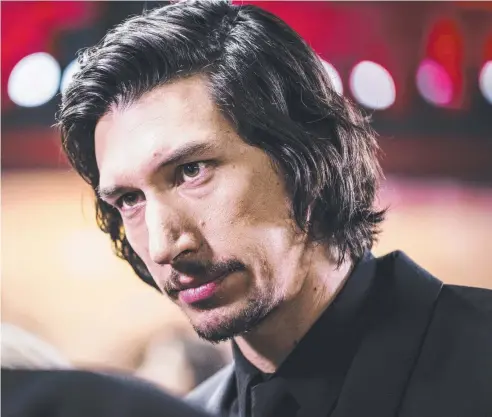  ?? Picture: GETTY IMAGES ?? KEY CHARACTER: Adam Driver who plays villain Kylo Ren in Star Wars: The Last Jedi at the film’s premiere in London.