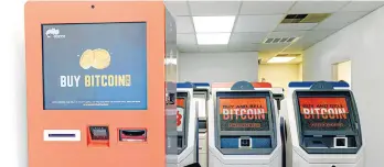  ??  ?? More than a dozen two-way Bitcoin ATMs across the Lehigh Valley region operated by chainbytes.com see about 20-50 users per day, CEO Eric Grill says.