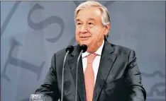  ?? Efe ?? • Antonio Guterres, secretario general de la ONU, será uno de los participan­tes de la cumbre que inicia hoy.