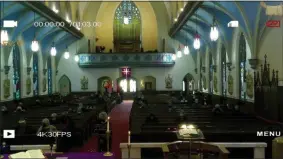  ?? FACEBOOK VIDEO SCREENSHOT ?? Scene from St. Bernard’s Ash Wednesday service. Feb. 17, 2021.