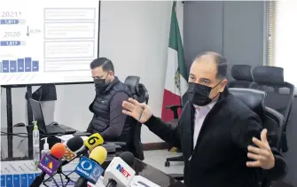  ?? / ALBERTO HIERRO ?? En rueda de prensa se revelo la incidencia en la entidad.