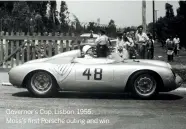  ??  ?? Governor’s Cup, Lisbon, 1955: Moss’s first Porsche outing and win