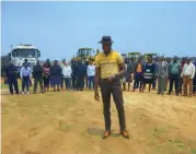  ??  ?? Popular musician Jah Prayzah has toured the building site where a series of infrastruc­ture services are being undertaken.