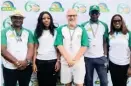  ??  ?? L-R: Oladimeji Osingunwa, chief commercial director; Tolu Olanipekun; head of marketing , Raymond Murphy MD/ CEO, Femi Fapohunda, chief operating officer and Ifeoma Okoruen; Head of HR and Admin, Mouka Limited during the Wellness Walk organized for staff as part of its 60th anniversar­y celebratio­n recently.