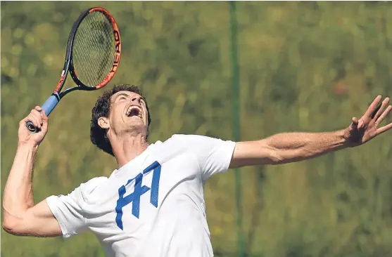  ?? Picture: Getty Images. ?? Aiming high: Andy Murray begins the defence of his Wimbledon title this afternoon against Alexander Bublik.