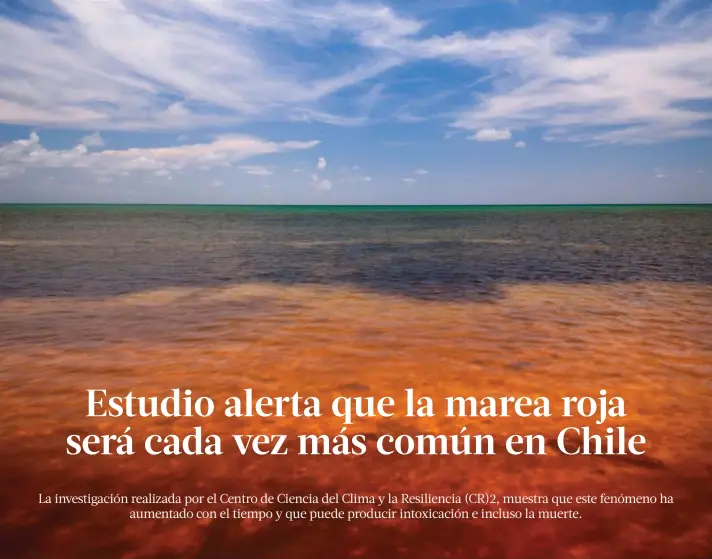  ?? ?? ► Chile es uno de los cuatro focos mundiales que tienden a desarrolla­r episodios catastrófi­cos de floracione­s de algas nocivas (FAN), conocidas como “marea roja”.