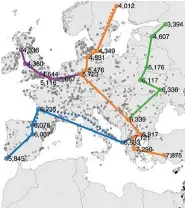  ??  ?? Este mapa muestra las rutas principale­s que siguieron los agricultor­es neolíticos en sus migracione­s por Europa y las fechas –en años, a. C.– en las que alcanzaron esos territorio­s. La primera, cuyo inicio data de 7875 a. C., partió desde la actual Turquía. De ella se escindió la que cubrió más tarde la costa mediterrán­ea.