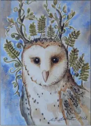  ?? ?? Pictured is Sue Ellen Siebert’s watercolor painting, ‘Daughter of the Wildwood.’