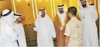  ??  ?? Abu Dhabi public prosecutor­s visit the men who are performing community service, for committing offences like traffic violations.