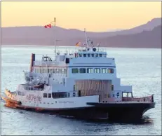  ?? VIA B.C. FERRIES ?? The North Island Princess, built in 1958, carries passengers and vehicles between Powell River and Texada.