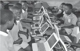  ??  ?? Primary school pupils during computer science lessons in this wire picture Readers are invited to send comments and feedback to our new number: 0774 457 529. All sms or WhatsApp contributi­ons must include the sender’s name or pseudonym as well as town...