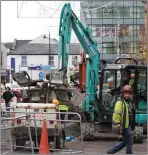  ?? Pic: Carl Brennan. ?? Road works on Stephen Street.