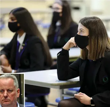  ??  ?? Critic: Lord McConnell, left, said Scottish pupils are suffering as the country’s education system falls behind the rest of the UK