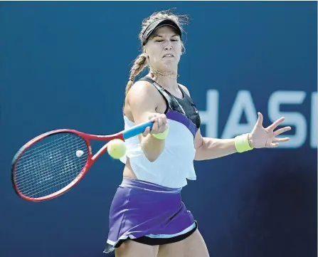  ?? KEVIN HAGEN THE ASSOCIATED PRESS ?? Eugenie Bouchard, once ranked fifth on the WTA Tour, entered the U.S. Open ranked 119th and has a record of 6-15 this season.