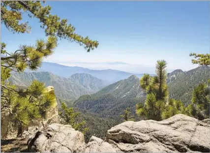  ?? Photograph­s by Brian van der Brug Los Angeles Times ?? JUST OFF Angeles Crest Highway, Mt. Waterman Trail rises slowly, with sweeping vistas all the way to the summit at 8,038 feet.
