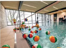  ?? ARCHIVFOTO: EVERS ?? Das neue Becken im Hallenbad in Kevelaer war im Dezember 2019 eingeweiht worden.