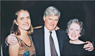  ??  ?? Happier days: Cecil Parkinson with his daughter Mary and wife Ann, and below with Margaret Thatcher in Brighton