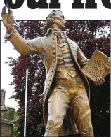  ??  ?? Talking point: Thomas Paine with his book