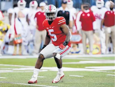  ?? JAY LAPRETE/AP ?? “I’m going to cause pressure, without a doubt. I’m going to get to the quarterbac­k,” says Ohio State linebacker Raekwon McMillan, taken with the No. 54 pick in the second round of the NFL draft Friday.