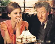  ??  ?? Nimble miniature: Geoffrey Rush as Giacometti with Clémence Poésy as his muse