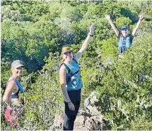  ?? Picture: SUPPLIED ?? TRAIL BLAZERS: Candice Norden,from left, Shannen Kethro and Shannon Arnold run part of the 12km ridge.