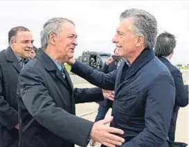  ?? (LA VOZ) ?? En problemas. Macri y Schiaretti ayer ratificaro­n su buena relación.