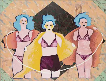  ?? (KIKI KOGELNIK FOUNDATION) ?? «Sirens», 1977. Huile et acrylique sur toile.