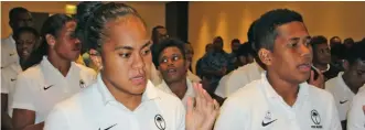  ?? Photo: Gabby Abariga/Gulf Fijian Media ?? Fijiana 7s players (from left) Younis Bese and Iva Nabura welcomed by the Fijian community in Dubai on November 29, 2022.