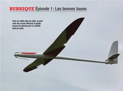  ??  ?? Avec six volets dans les ailes, on peut avoir des crocos efficaces et garder encore les ailerons pour le contrôle total du roulis. RUBRIQUE Épisode 1 : Les bonnes bases