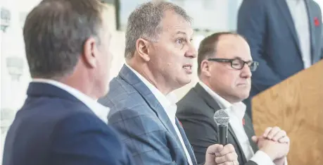  ??  ?? Le commissair­e de la LCF, Randy Ambrosie, était à Halifax mercredi afin de jauger de l’intérêt des habitants des Maritimes pour une franchise. - La Presse canadienne