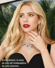  ??  ?? Emma Roberts, la nièce de Julia, est l’ambassadri­ce de cette collection.