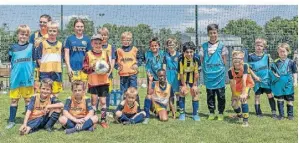  ?? ?? Die kleinen Talente hatten am Samstag viel Spaß auf dem Fußballpla­tz des VFR Mehrhoog.