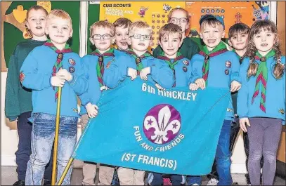  ??  ?? Beavers who belong to the 6th Hinckley (St Francis) Scout group are hoping more adults will come forward to help run their group so that more girls and boys can benefit from the activities on offer, May 2017.