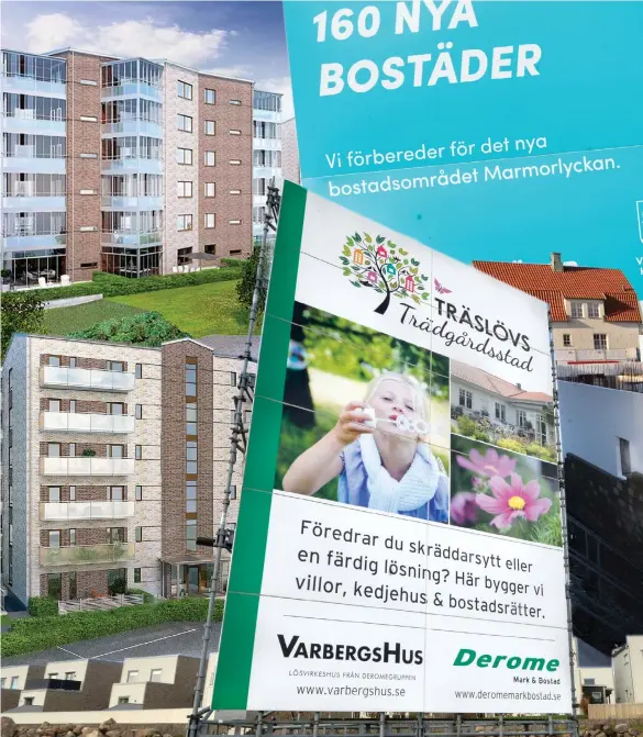  ??  ?? NYPRODUKTI­ON. Flera rapporter från storstadso­mrådena tyder på en svalare marknad för nybyggda bostadsrät­ter. I Varberg går försäljnin­gen fortsatt bra, även om en viss avmattning kan anas på sina håll.