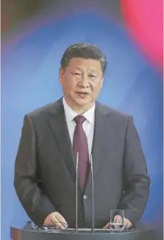  ?? FOTO BLOOMBERG ?? El Presidente de China, Xi Jinping, recibirá este jueves al líder surcoreano, Moon Jae-in.