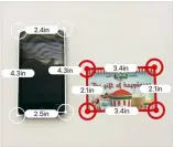  ??  ?? VisualRule­r determines the object’s size based on the credit card’s dimensions.