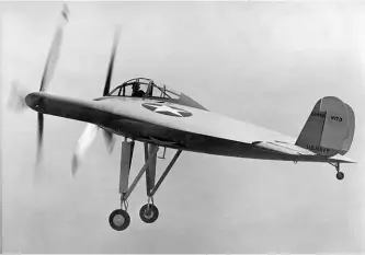  ??  ?? ABOVE LEFT: The Vought V-173 ‘Flying Pancake’ on its maiden flight in 1942. ABOVE RIGHT: The Pancake featured on the cover of Mechanix Illustrate­d, May 1947. BELOW: The Northrop YB-35/XB-35 bomber, an early attempt at a flying wing aircraft.