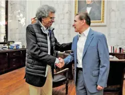  ??  ?? El gobernador José Rosas Aispuro Torres, se reunió con el embajador de Italia en México, Luigui Maccotta.