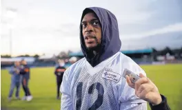  ?? MATT DUNHAM/ASSOCIATED PRESS FILE ?? Chicago Bears receiver Allen Robinson says his level of concern about the coronaviru­s will be “pretty low” when he’s back in the locker room with his teammates.