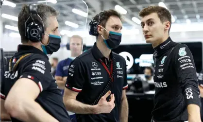  ?? ?? George Russell was fifth at the Saudi Arabian Grand Prix with his Mercedes teammate, Lewis Hamilton, finishing 10th. Photograph: Dppi/ LiveMedia/Shuttersto­ck