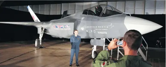  ?? ANDRE FORGET / POSTMEDIA NEWS ?? The Canadian government is staying in the program to develop Lockheed Martin’s Joint Strike Fighter F-35 Lightning II, seen in Ottawa in 2010.